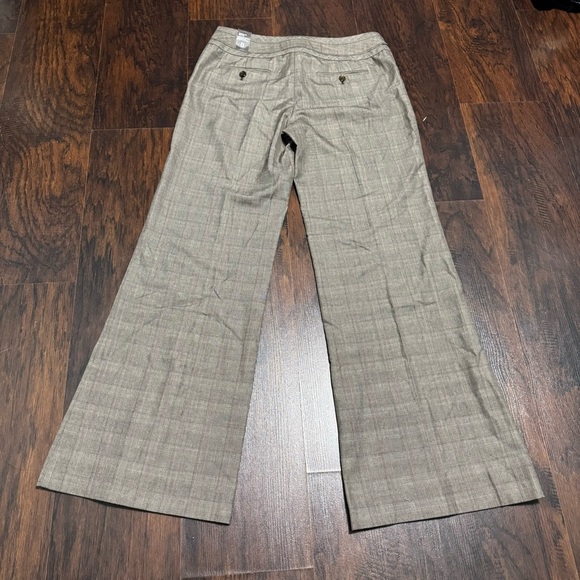 The Limited Brown Plaid Wide-Leg Mid Rise Trousers Y2K Vintage 8 NWT - Picture 10 of 16